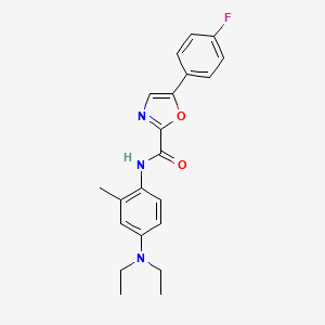 molecular formula C21H22FN3O2 B2508115 N-(4-(diethylamino)-2-methylphenyl)-5-(4-fluorophenyl)oxazole-2-carboxamide CAS No. 1795189-75-1