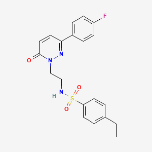 molecular formula C20H20FN3O3S B2508119 4-乙基-N-(2-(3-(4-氟苯基)-6-氧代吡啶-1(6H)-基)乙基)苯磺酰胺 CAS No. 921832-09-9