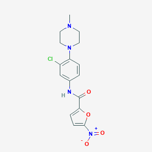 molecular formula C16H17ClN4O4 B250812 N-[3-chloro-4-(4-methylpiperazin-1-yl)phenyl]-5-nitrofuran-2-carboxamide 