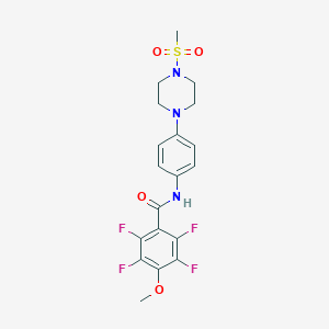 2,3,5,6-tetrafluoro-4-methoxy-N-{4-[4-(methylsulfonyl)-1-piperazinyl]phenyl}benzamide