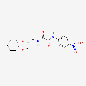 molecular formula C17H21N3O6 B2508130 N1-(1,4-dioxaspiro[4.5]decan-2-ylmethyl)-N2-(4-nitrophenyl)oxalamide CAS No. 941959-33-7