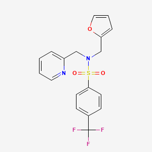 N-(furan-2-ylmethyl)-N-(pyridin-2-ylmethyl)-4-(trifluoromethyl)benzenesulfonamide