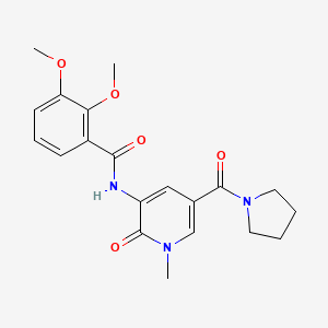 molecular formula C20H23N3O5 B2508135 2,3-dimethoxy-N-(1-methyl-2-oxo-5-(pyrrolidine-1-carbonyl)-1,2-dihydropyridin-3-yl)benzamide CAS No. 1207002-67-2
