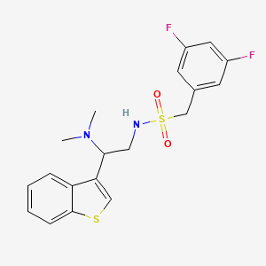 N-(2-(benzo[b]thiophen-3-yl)-2-(dimethylamino)ethyl)-1-(3,5-difluorophenyl)methanesulfonamide
