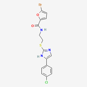 5-bromo-N-(2-((5-(4-chlorophenyl)-1H-imidazol-2-yl)thio)ethyl)furan-2-carboxamide