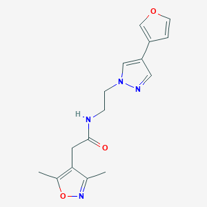 2-(3,5-dimethylisoxazol-4-yl)-N-(2-(4-(furan-3-yl)-1H-pyrazol-1-yl)ethyl)acetamide