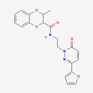 N-(2-(3-(furan-2-yl)-6-oxopyridazin-1(6H)-yl)ethyl)-3-methyl-2,3-dihydrobenzo[b][1,4]dioxine-2-carboxamide