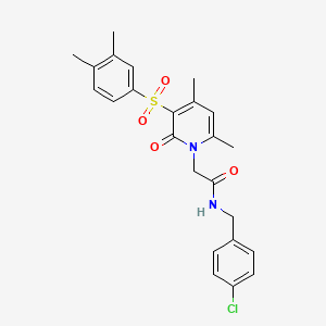 N-(4-chlorobenzyl)-2-(3-((3,4-dimethylphenyl)sulfonyl)-4,6-dimethyl-2-oxopyridin-1(2H)-yl)acetamide