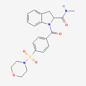 N-methyl-1-(4-(morpholinosulfonyl)benzoyl)indoline-2-carboxamide