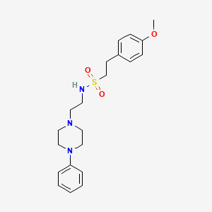 2-(4-methoxyphenyl)-N-(2-(4-phenylpiperazin-1-yl)ethyl)ethanesulfonamide