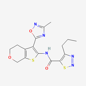 N-(3-(3-methyl-1,2,4-oxadiazol-5-yl)-5,7-dihydro-4H-thieno[2,3-c]pyran-2-yl)-4-propyl-1,2,3-thiadiazole-5-carboxamide