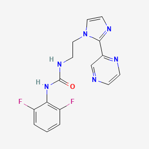 1-(2,6-difluorophenyl)-3-(2-(2-(pyrazin-2-yl)-1H-imidazol-1-yl)ethyl)urea