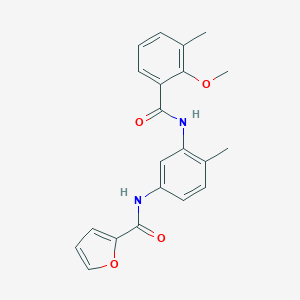 molecular formula C21H20N2O4 B250819 N-{3-[(2-methoxy-3-methylbenzoyl)amino]-4-methylphenyl}-2-furamide 