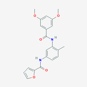 molecular formula C21H20N2O5 B250820 N-{3-[(3,5-dimethoxybenzoyl)amino]-4-methylphenyl}-2-furamide 