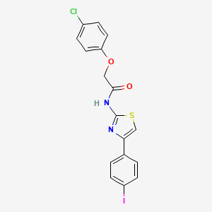 2-(4-chlorophenoxy)-N-[4-(4-iodophenyl)-1,3-thiazol-2-yl]acetamide