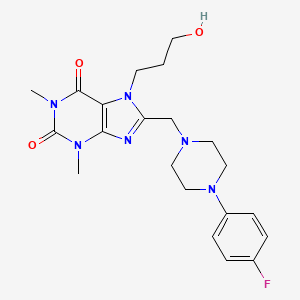 8-{[4-(4-fluorophenyl)piperazin-1-yl]methyl}-7-(3-hydroxypropyl)-1,3-dimethyl-3,7-dihydro-1H-purine-2,6-dione