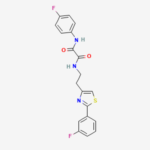 N1-(4-fluorophenyl)-N2-(2-(2-(3-fluorophenyl)thiazol-4-yl)ethyl)oxalamide