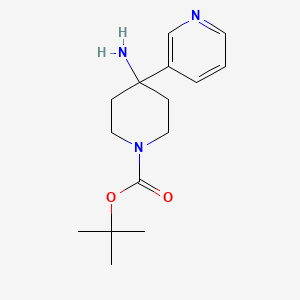 tert-Butyl 4-amino-4-(pyridin-3-yl)piperidine-1-carboxylate