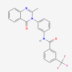 molecular formula C23H16F3N3O2 B2508230 N-(3-(2-methyl-4-oxoquinazolin-3(4H)-yl)phenyl)-3-(trifluoromethyl)benzamide CAS No. 898420-20-7