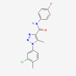 molecular formula C17H14ClFN4O B2508235 1-(3-chloro-4-methylphenyl)-N-(4-fluorophenyl)-5-methyl-1H-1,2,3-triazole-4-carboxamide CAS No. 899760-47-5