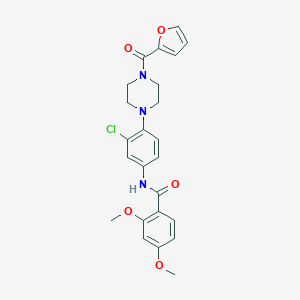 molecular formula C24H24ClN3O5 B250824 N-{3-chloro-4-[4-(2-furoyl)-1-piperazinyl]phenyl}-2,4-dimethoxybenzamide 
