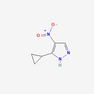 molecular formula C6H7N3O2 B2508241 3-Cyclopropyl-4-nitro-1H-pyrazole CAS No. 1249581-67-6