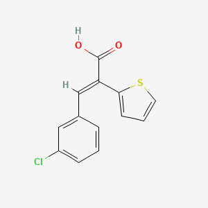 molecular formula C13H9ClO2S B2508243 3-(3-Chlorophenyl)-2-(thiophen-2-yl)prop-2-enoic acid CAS No. 1017114-62-3