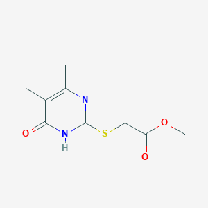 molecular formula C10H14N2O3S B2508245 Methyl 2-((5-ethyl-4-methyl-6-oxo-1,6-dihydropyrimidin-2-yl)thio)acetate CAS No. 36244-28-7