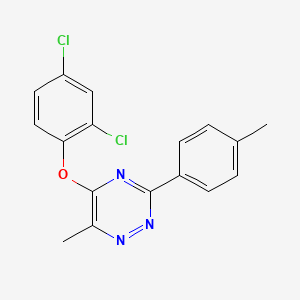 molecular formula C17H13Cl2N3O B2508246 5-(2,4-二氯苯氧基)-6-甲基-3-(4-甲基苯基)-1,2,4-三嗪 CAS No. 478260-75-2