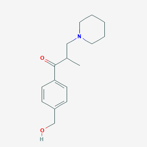 molecular formula C16H23NO2 B2508254 1-[4-(Hydroxymethyl)phenyl]-2-methyl-3-piperidin-1-ylpropan-1-one CAS No. 59303-37-6