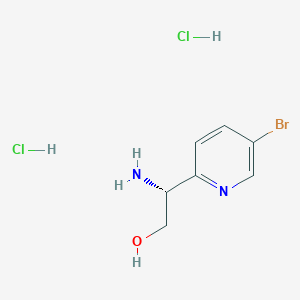 molecular formula C7H11BrCl2N2O B2508258 (R)-2-氨基-2-(5-溴吡啶-2-基)乙醇二盐酸盐 CAS No. 2126088-18-2