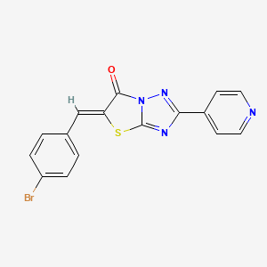 molecular formula C16H9BrN4OS B2508261 (Z)-5-(4-溴苯亚甲基)-2-(吡啶-4-基)噻唑并[3,2-b][1,2,4]三唑-6(5H)-酮 CAS No. 606957-04-4