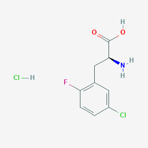 molecular formula C9H10Cl2FNO2 B2508264 (2S)-2-Amino-3-(5-chloro-2-fluorophenyl)propanoic acid;hydrochloride CAS No. 2375247-70-2