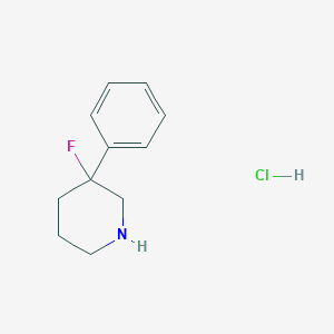 molecular formula C11H15ClFN B2508269 3-Fluoro-3-phenylpiperidine hydrochloride CAS No. 2059970-47-5