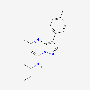 molecular formula C19H24N4 B2508274 N-(butan-2-yl)-2,5-dimethyl-3-(4-methylphenyl)pyrazolo[1,5-a]pyrimidin-7-amine CAS No. 890639-16-4