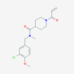 molecular formula C18H23ClN2O3 B2508282 N-[(3-Chloro-4-methoxyphenyl)methyl]-N-methyl-1-prop-2-enoylpiperidine-4-carboxamide CAS No. 2361741-70-8