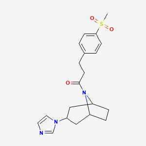 1-((1R,5S)-3-(1H-imidazol-1-yl)-8-azabicyclo[3.2.1]octan-8-yl)-3-(4-(methylsulfonyl)phenyl)propan-1-one
