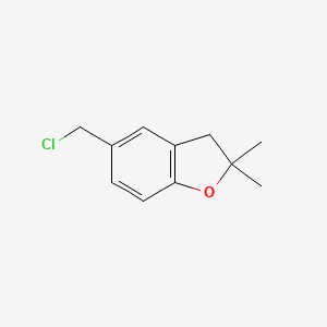 molecular formula C11H13ClO B2508290 5-(氯甲基)-2,2-二甲基-2,3-二氢-1-苯并呋喃 CAS No. 57899-16-8