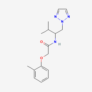 molecular formula C16H22N4O2 B2508292 N-(3-甲基-1-(2H-1,2,3-三唑-2-基)丁基)-2-(邻甲苯氧基)乙酰胺 CAS No. 2034549-82-9