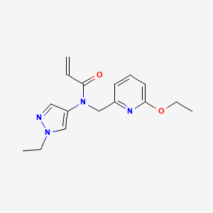 molecular formula C16H20N4O2 B2508293 N-[(6-Ethoxypyridin-2-yl)methyl]-N-(1-ethylpyrazol-4-yl)prop-2-enamide CAS No. 2411218-91-0