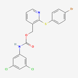 [2-(4-bromophenyl)sulfanylpyridin-3-yl]methyl N-(3,5-dichlorophenyl)carbamate