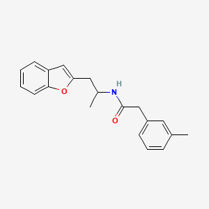 molecular formula C20H21NO2 B2508298 N-(1-(苯并呋喃-2-基)丙烷-2-基)-2-(间甲苯基)乙酰胺 CAS No. 2034558-46-6