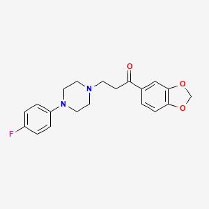 1-(1,3-Benzodioxol-5-yl)-3-[4-(4-fluorophenyl)piperazino]-1-propanone