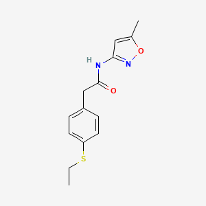 molecular formula C14H16N2O2S B2508301 2-(4-(ethylthio)phenyl)-N-(5-methylisoxazol-3-yl)acetamide CAS No. 941883-33-6