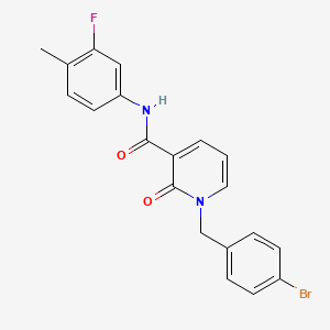 molecular formula C20H16BrFN2O2 B2508312 1-(4-溴苯甲基)-N-(3-氟-4-甲基苯基)-2-氧代-1,2-二氢吡啶-3-甲酰胺 CAS No. 946333-13-7