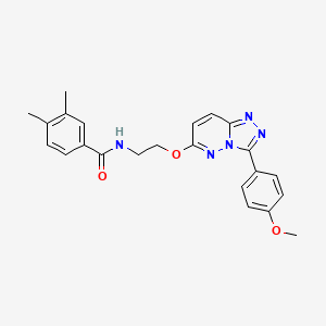 molecular formula C23H23N5O3 B2508324 N-(2-((3-(4-甲氧基苯基)-[1,2,4]三唑并[4,3-b]哒嗪-6-基)氧基)乙基)-3,4-二甲基苯甲酰胺 CAS No. 1021098-75-8