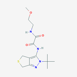 B2508337 N'-(2-tert-butyl-4,6-dihydrothieno[3,4-c]pyrazol-3-yl)-N-(2-methoxyethyl)oxamide CAS No. 899952-48-8