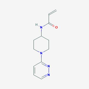 molecular formula C12H16N4O B2508343 N-(1-Pyridazin-3-ylpiperidin-4-yl)prop-2-enamide CAS No. 2248938-79-4