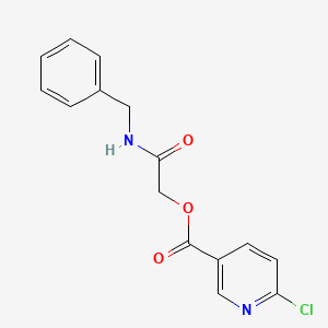 molecular formula C15H13ClN2O3 B2508344 6-Chloro-nicotinic acid benzylcarbamoyl-methyl ester CAS No. 380573-85-3