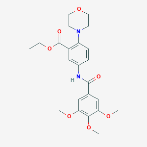 Ethyl 2-(4-morpholinyl)-5-[(3,4,5-trimethoxybenzoyl)amino]benzoate